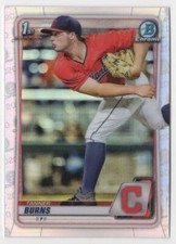 2020 Bowman Draft Chrome Refractor Tanner Burns Cleveland Indians #BD-115