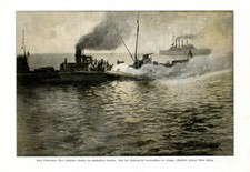 U-Boot Schule XL Kunstdruck 1917 von Alfred Liebing * Leipzig Torpedo WK 1