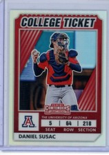 2022 Panini Elite Extra Edition College Tickets Optic Holo Prizm Daniel Susac #8
