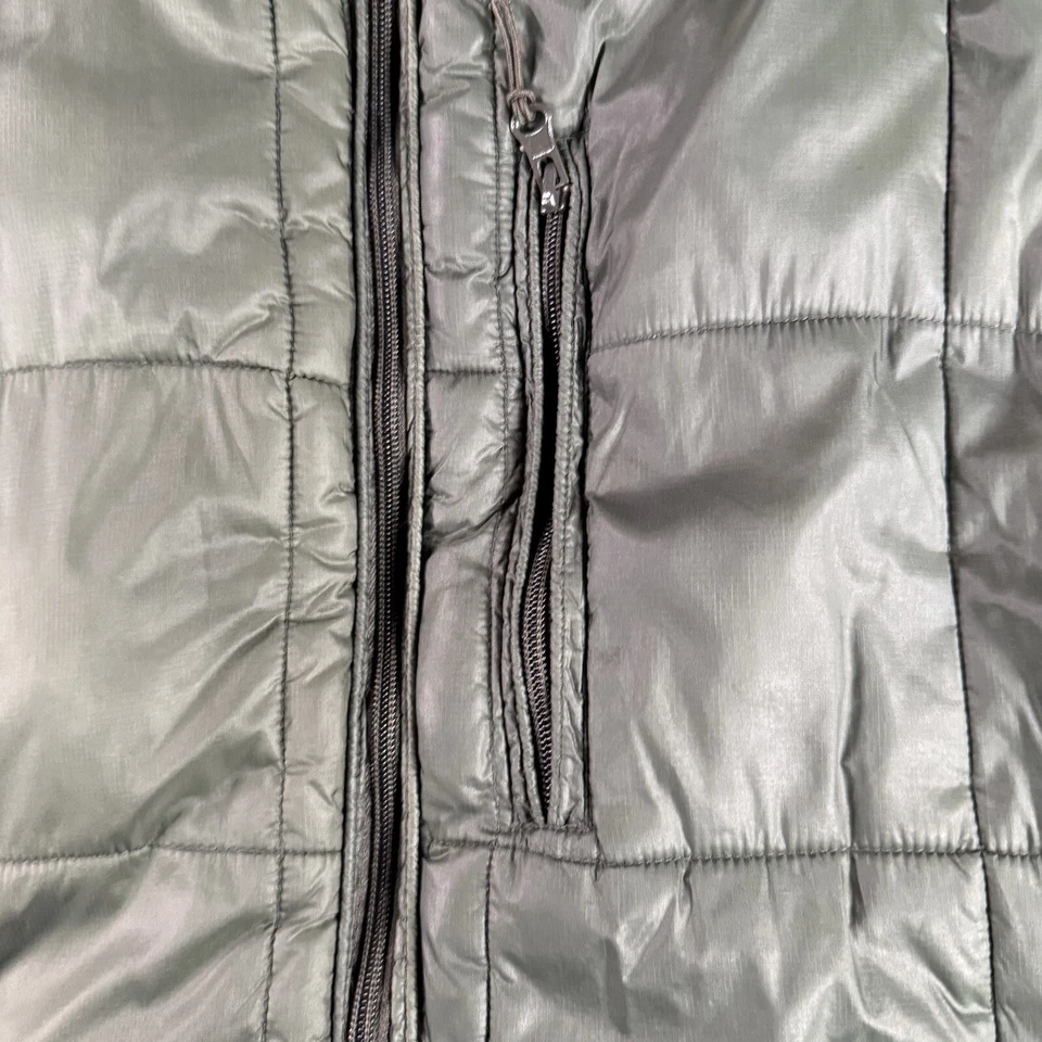 Field & Stream 1871 Quilted Puffer Vest Packaway Hood Olive Green Sz L Gorpcore - Image 2 of 4