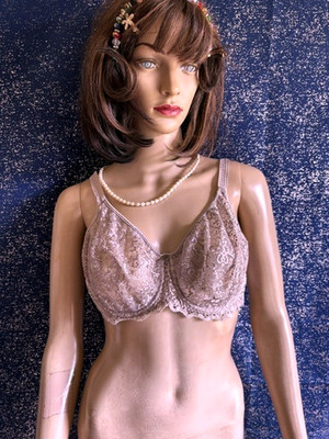Empreinte Cassiopee Seamless Bra Sheer Underwire Embroidered Lace 32 E