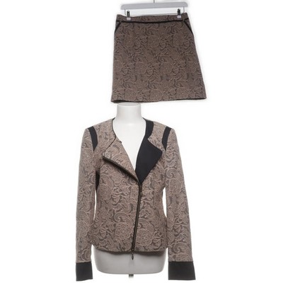 Comma, Set, Größe: 40, Baumwolle/Elasthan/Polyester, Beige/Schwarz, Paisley #0Ao