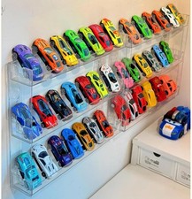 3 Layer Acrylic Wall Mount Display Case for Hot Wheels, 3-Tier Organizer Shelf H
