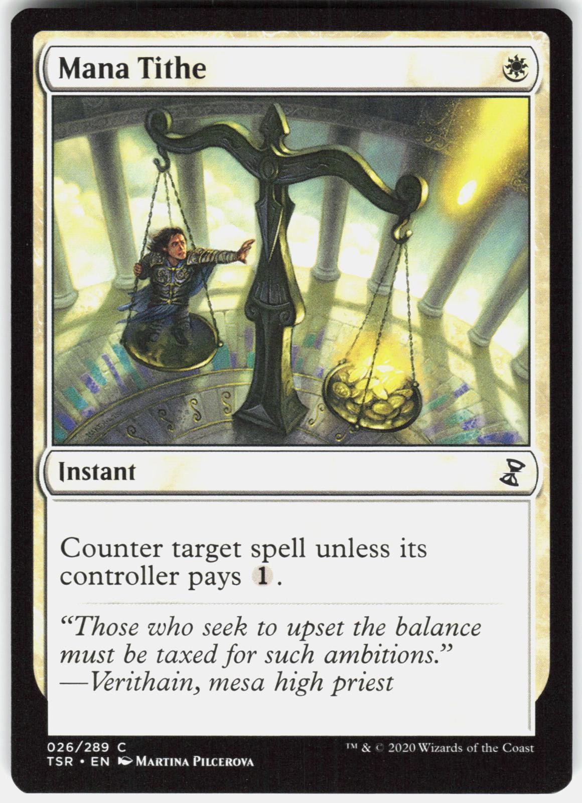 Mana Tithe 26 Common Time Spiral: Remastered Magic: The Gathering Lightly Played