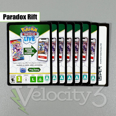 8 Pokemon TCG Online Codes - Scarlet & Violet Paradox Rift (8x) Digital Delivery