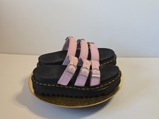 Dr. Martens Blaire Slide Pantolette Hoch Plateau Sandalen Rosa Leder