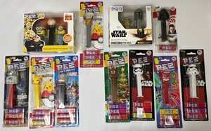 PEZ Dispensers Lot of 9 NEW Sealed on Card +2 Boxes NEW VERY GOOD CONDITION