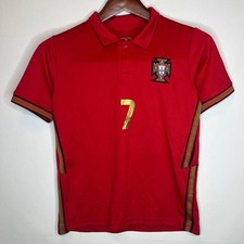 Portugal Ronaldo 7 Soccer Jersey Red Youth Size 26 Football Futbol Shirt