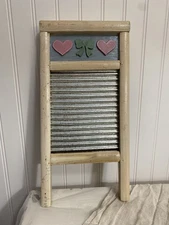 Vintage Washboard With Heart Decor
