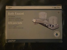 Bathroom Faucet 4 in Centerset Non Metallic 2 Handle Chrome 186 773 New