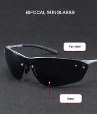 Large Men Pilot Bifocal Sunglasses Flexible Frame Sports Reading glasses Driving