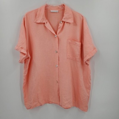 Women's Bryn Walker Linen Button Down Shirt Top Size Large A7