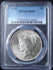 1935 Peace Silver Dollar - PCGS MS 64