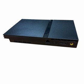 Sony PlayStation 2 Slim Black With Two Controllers, Power, And Video Cables