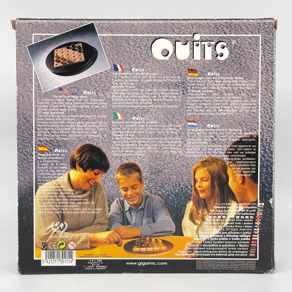 Juego Quits de Gigamic The Shifty Juego de Estrategia Canicas de Madera - Completo Foto 2 de 2