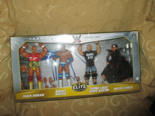 WWE Elite Collection Then Now Forever Together 6” Figure 4 Pack Hulk ...