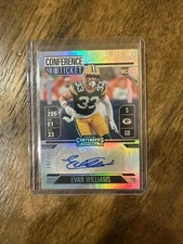 EVAN WILLIAMS ROOKIE TICKET AUTO CONFERENCE TICKET RC SP #14/75 2024 CONTENDERS