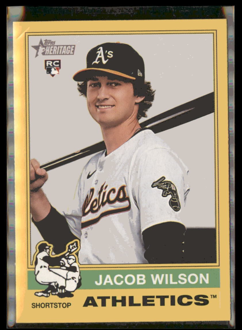 2025 Topps Heritage #15 Jacob Wilson Dark Yellow Border