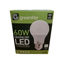 Un Opened Brand New 4 Pack 60 Watt LED light bulbs Energy Efficient