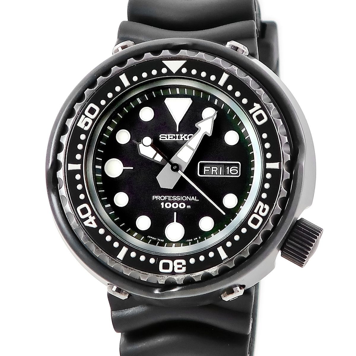 Seiko Prospex Marine Master SBBN013 1000m Diver Watch Quartz Black Used From Jap