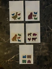 Set Of  (5) Vintage Stickers Hambly Studios Foil Mylar Stickers. Plastic Sleeves