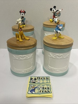 Disney Mickey Mouse & Friends Kitchen Canisters  by Bradford Exchange Set Of 4