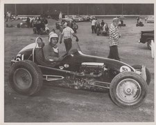 Gillette midget racer New York pits Guillette 1960s - Himes Estate Photo