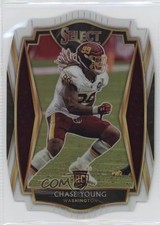 2020 Panini Select Premier Level White Prizm Die-Cut Chase Young #164 19e9