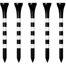 Wooden Golf Tees 2-3/4" 100 Pack, 70mm Bamboo Tees Black 2.75" Long