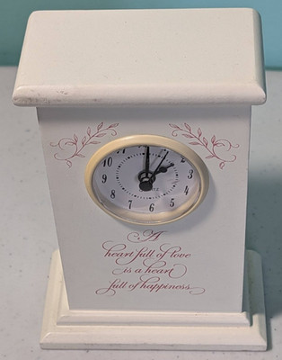 Hallmark Tabletop Wooden Clock Quartz Tested Working Vintage