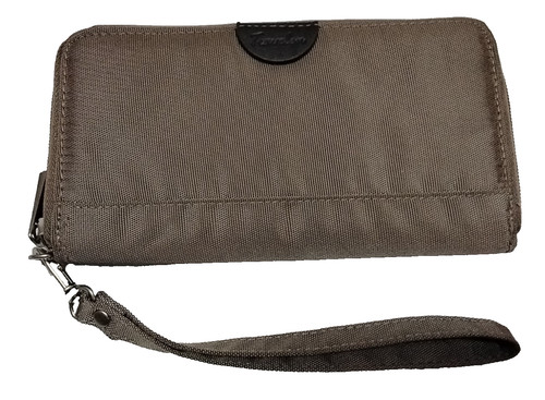 Travelon Safe ID RFID Blocking Taupe Travel Wallet Wristlet, Zip Around