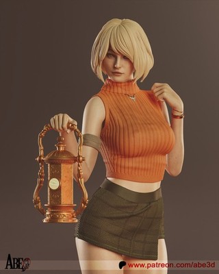 Ashley Graham Sweater Figurine Resident Evil Hand Painted Model / DIY Kit 14 pcs