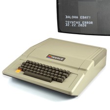 Vintage Apple II Personal Computer System Unit Clean Tested Working Retro