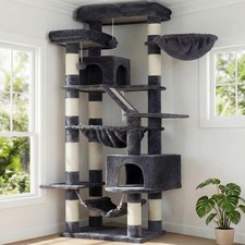 Cat Tree, 71-Inch-Tall Tower for Indoor Cats with 2 Perches HCT034G  Large Cat