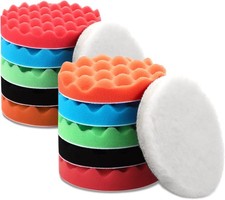 12 Pieces Buffing Polishing Pads 6 Inch Compound Buffing Sponge Pads Cut...