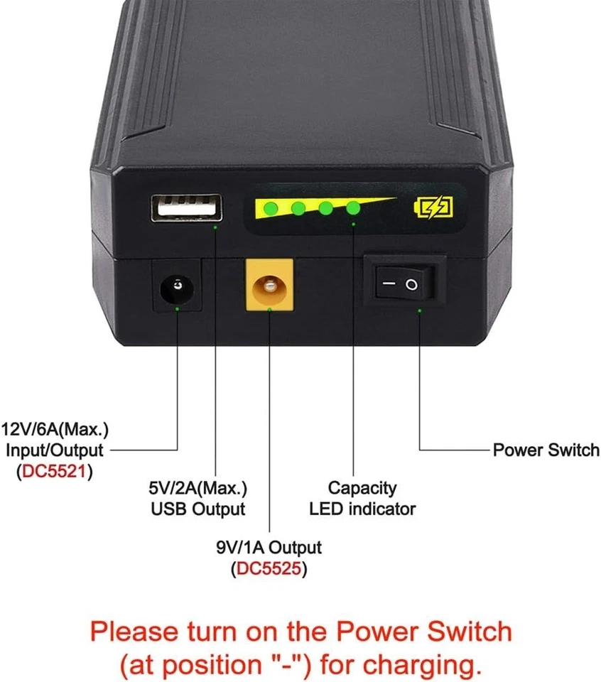 11.1V 9000mAh 12V Lithium-Ion Battery Pack - Portable Power for All Devices - Image 4 of 4