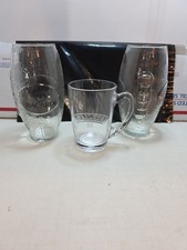 2 Bacardi Rum Bat Logo Football Shape Glasses 1 Baileys Mug  Make It Christmassy