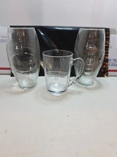 2 Bacardi Rum Bat Logo Football Shape Glasses 1 Baileys Mug  Make It Christmassy