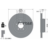 2X Textar 92123203 Bremsscheibe FüR BMW 7 E65 E66 E67