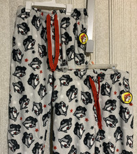 Lot 2- Buc-ee's BucEe's Logo Print Pajama Pants Adult Size Large Draw String New