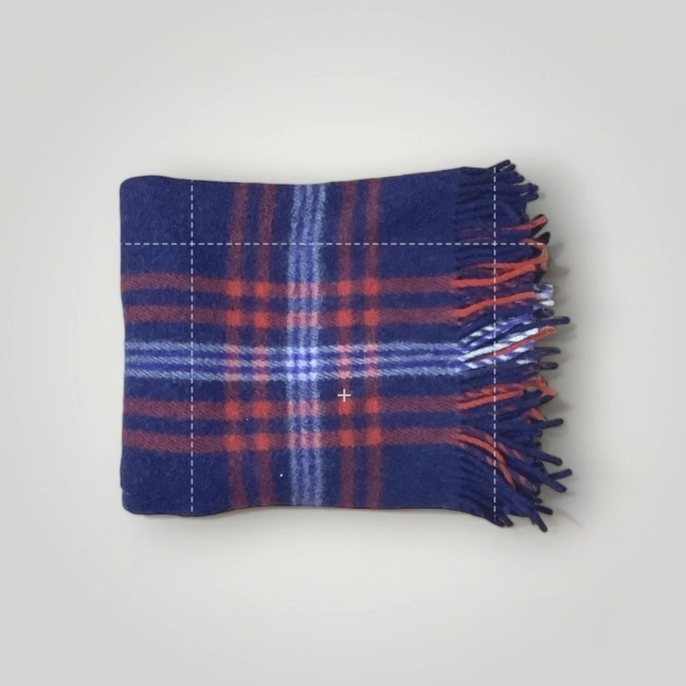  Vtg Antique Pendleton Cayuse Indian Blanket Plaid Fringe Red Blue White 1920s - Image 2 of 4