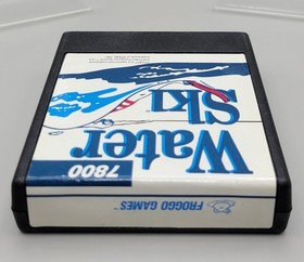 Water Ski (Atari 7800, 1988) Tested Cartridge, Manual, Warranty Card and Box