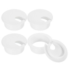 4Pcs 38mm Cable Hole Cover ABS Desk Cable Wire Cord Grommet for Wire,White