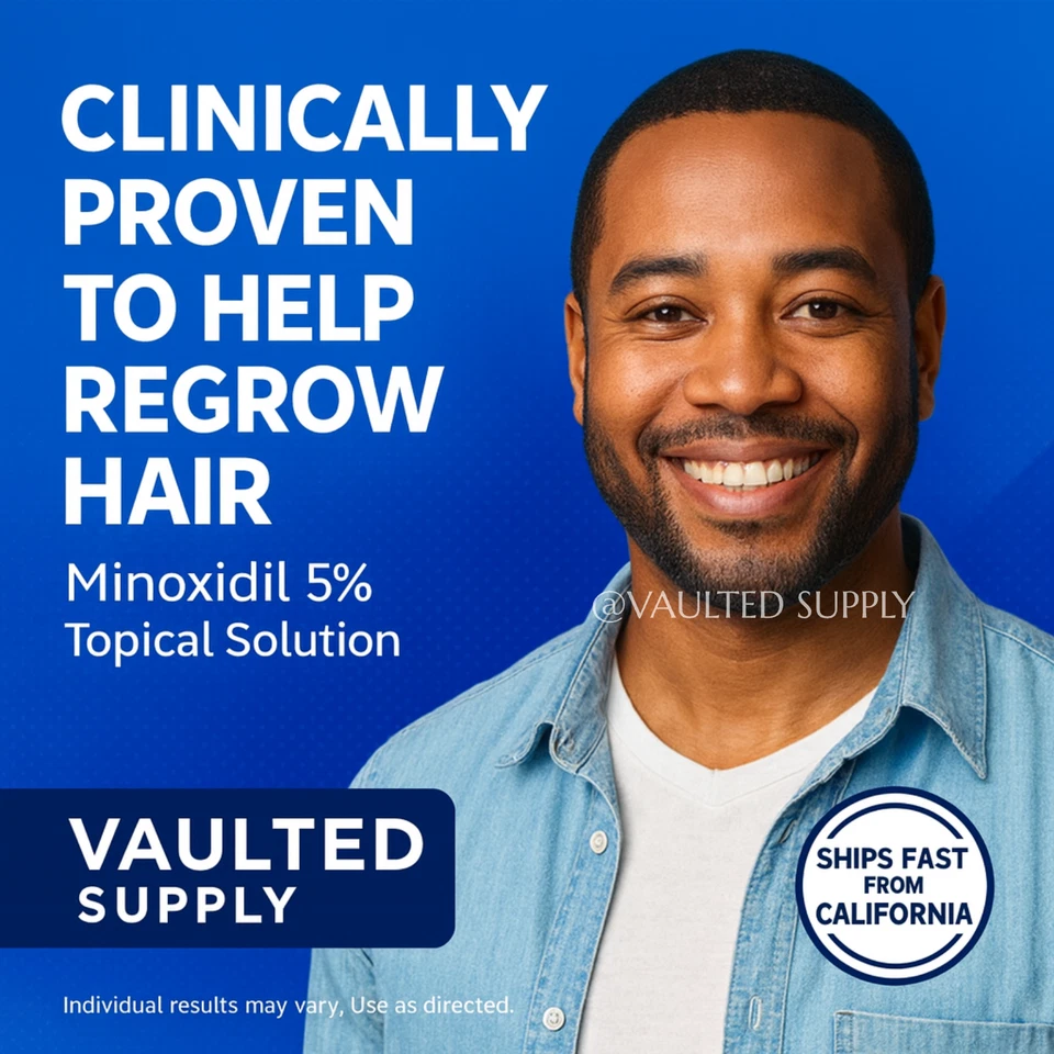 Kirkland Signature Minoxidil 5% Men Hair Regrowth Solution 6 Month Bottles - Image 2 of 4