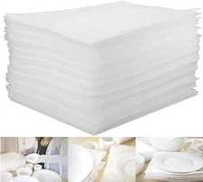 150 Sheets Packing Foam for Moving 10"x10" Cushion 150P, white 
