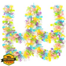 Gloreyan 33FT Easter Tinsel Garland - Egg Metallic Twist Spring Decor