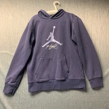 Nike Jordan Flight Youth Hoodie Size XL 13-15 Yrs Blue Jumpman Logo Sweatshirt