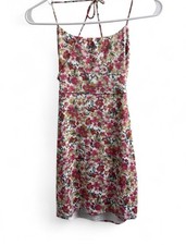 Floral mini dress with adjustable straps and tie back #y2kfashion #fairycore XS