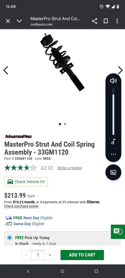 Juego de 2 amortiguadores delanteros para Buick Enclave 2007-12 GMC Acadia 08-12 nuevo Foto 3 de 4