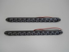 2 Tecniq 15 Amberclear Lens Led Turn Brake Marker Light Bar Truck Trailer Rv